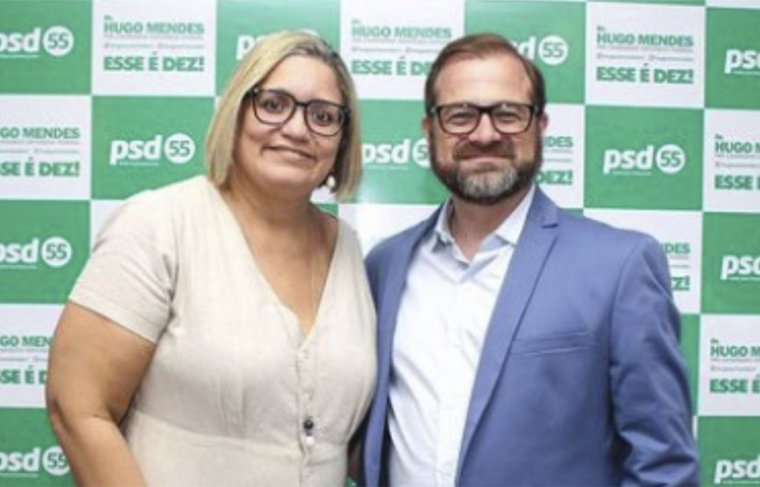 Vereadora em exercício de Araguaína Paula Zerbini e dr. Hugo Mendes Foto: Reprodução 