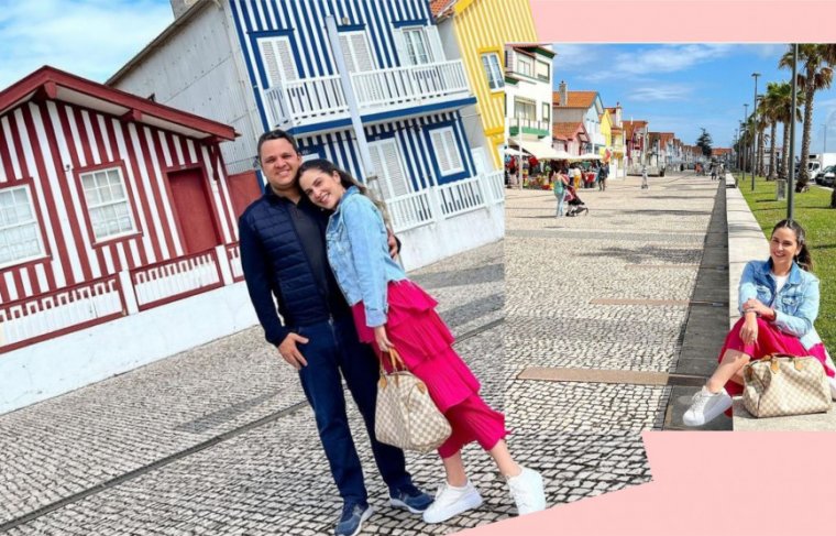 Renato Pires Martins e Mariana Giffoni em Algarve, Portugal Foto: reprodução / Montagem // Cícera Maria