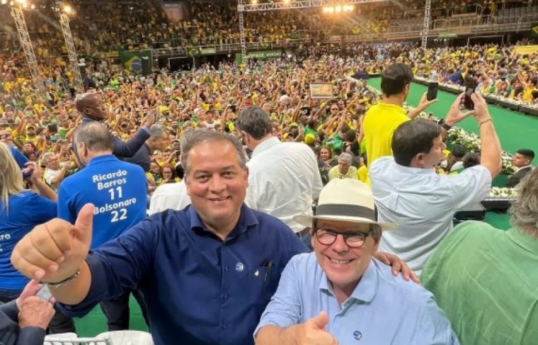 Senador licenciado Eduardo Gomes e Ronaldo Dimas Foto: Reprodução 