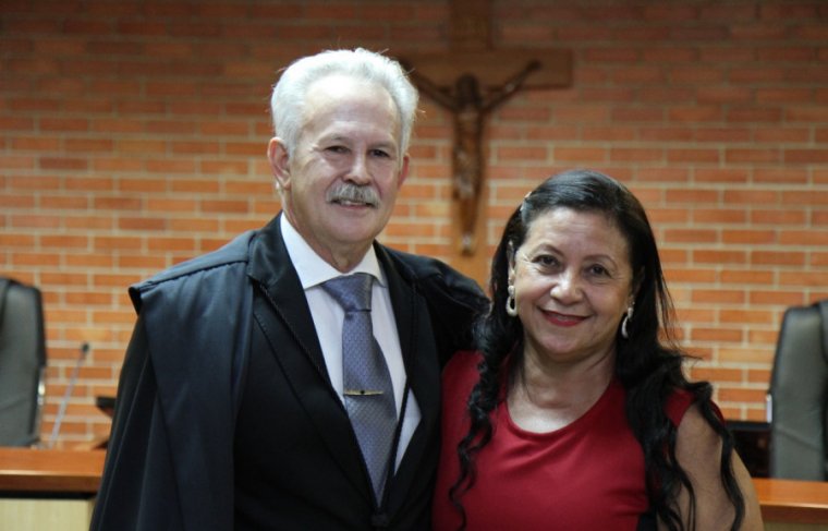 Presidente do Tribunal de Justiça do Tocantins - TJTO, o desembargador João Rigo Guimarães e Maria das Neves Foto: Rondinelli Ribeiro