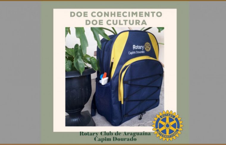Campanha: Doe Conhecimento, Doe cultura - Crédito: Divulgação Rotary Clube Capim Dourado
