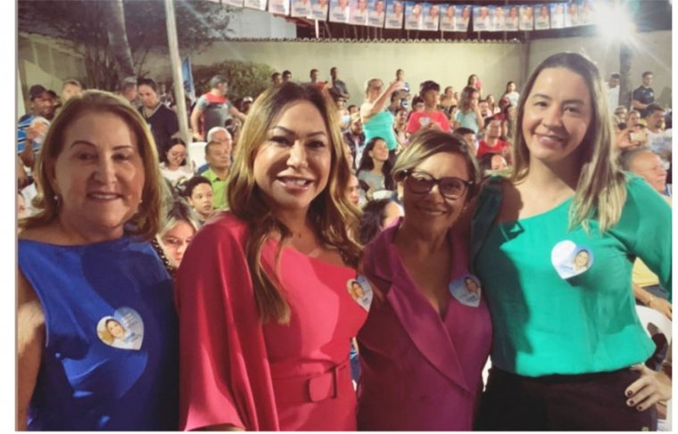 Salvina Mocó, deputada Luana Ribeiro, Cleide Arruda e Fabiane Brum Foto: Reprodução 