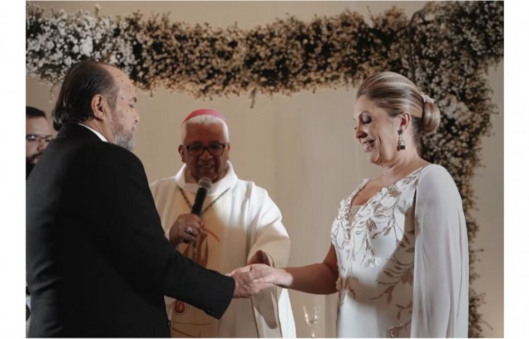 Vânia e João Batista Leal celebram bodas de esmeralda Foto: Reprodução 