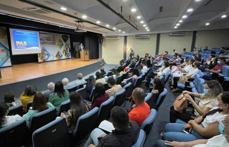 O evento em celebração aos 33 anos do SUS e 32 anos do CES aconteceu nesta terça-feira, 06, no auditório do Palácio do Araguaia Foto: Secom TO