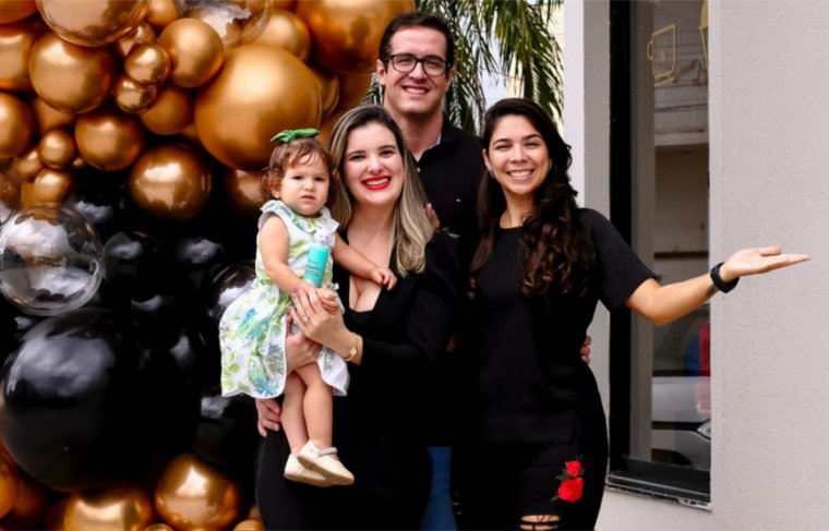 Paula, Leonardo Cintra, Celine e Natália Lemos Divulgação