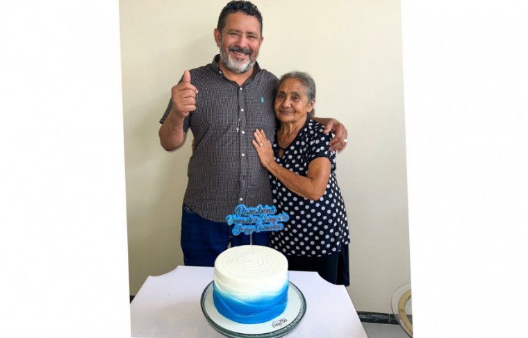 Vereador Jorge carneiro e sua mãe Nazaré Carneiro  