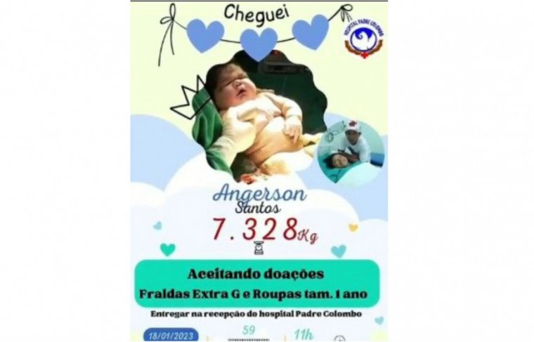 Campanha para refazer o enxoval do recém-nascido que usa fralda tamanho Extra G e roupas de bebê entre 9 meses e 1 ano. Para ajudar   Foto: Reprodução Instagram 