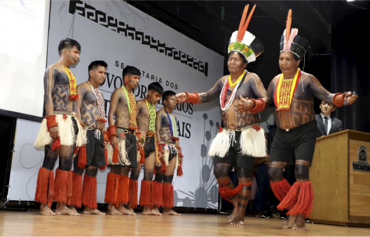 Cerimonia de posse da secretária dos Povos Originários e Tradicionais do Tocantins, Narubia Werreria  