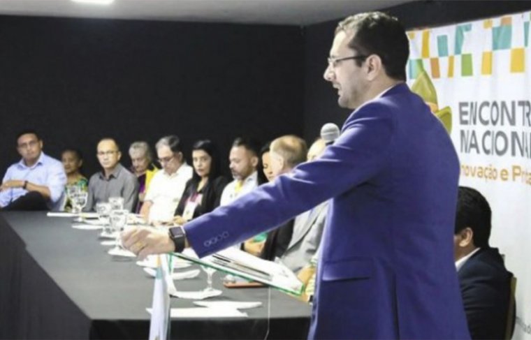 Presidente da Câmara Municipal de Araguaína vereador Marcos Duarte no Encontro Nacional da UMA Foto: Reprodução Instagram 