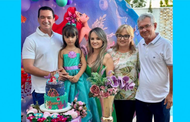 Rejane, Alexandre Guimarães, Lorena, Marta e Sinésio Silveira Foto: Álbum de Família