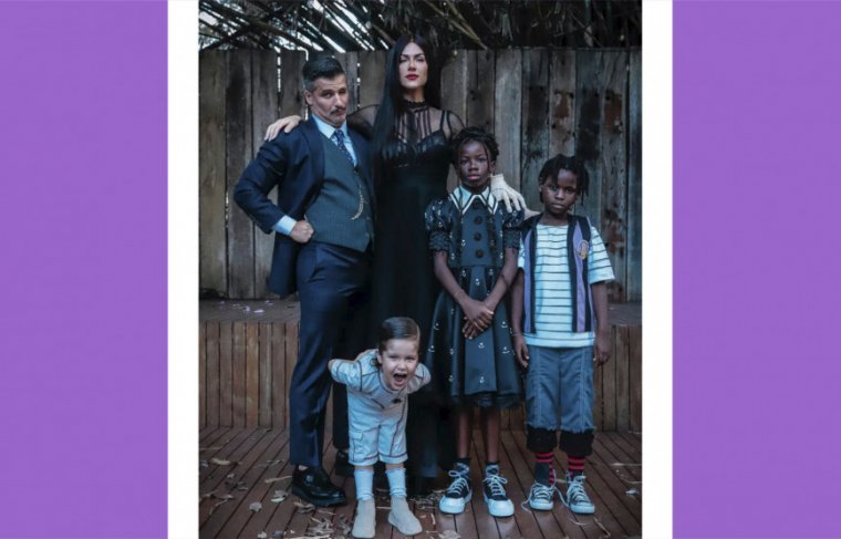 Giovanna Ewbank, Bruno Gagliasso, Titi, Zyan e Bless Foto: Reprodução Instagram 