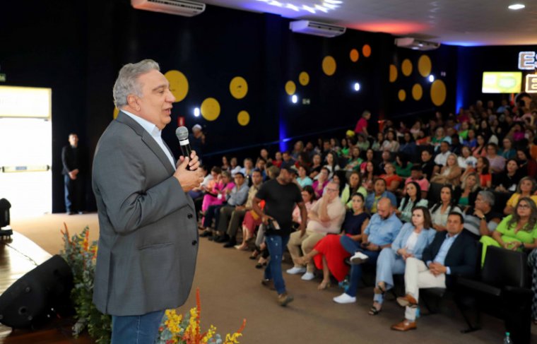 Vice-governador Laurez Moreira  no lançamento do Escola de Emoções Foto: Aldemar Ribeiro/Governo do Tocantins