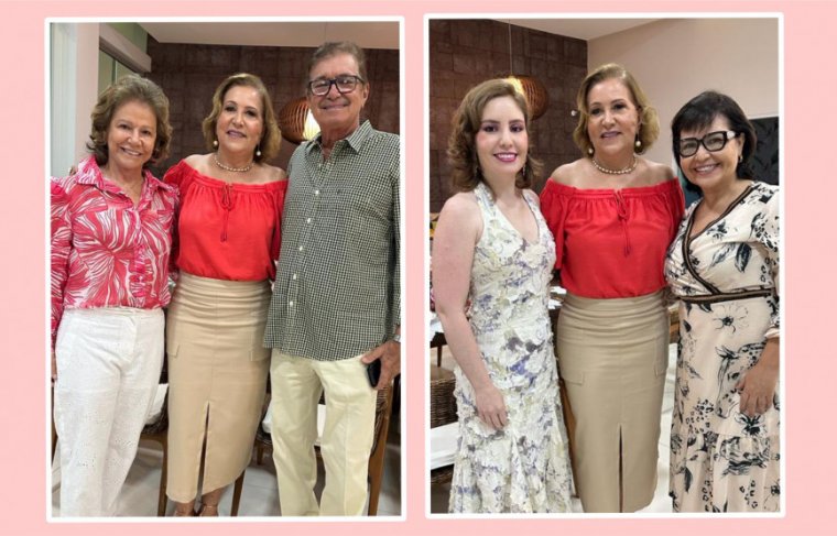 Com Maria Lúcia e Osvaldo, Sandra Chico  