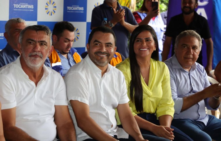  Presidente da Assembleia Legislativa do Tocantins (Aleto), deputado Amélio Cayres, governador Wanderlei Barbosa, Karynne Sotero e o vice Laurez Moreira 