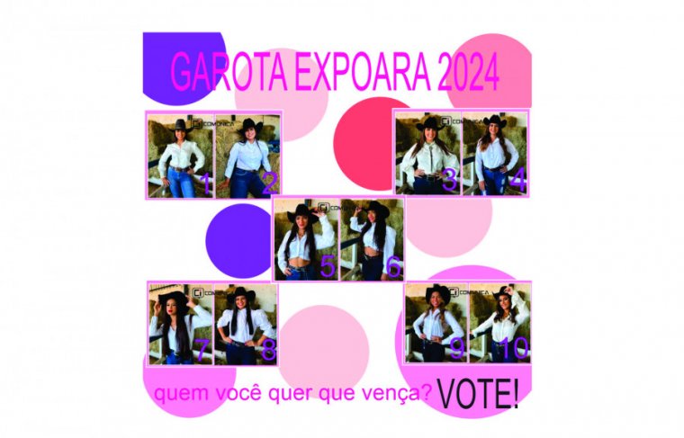 Candidatas concurso Garota Expoara 2024 Foto montagem: CCMNC